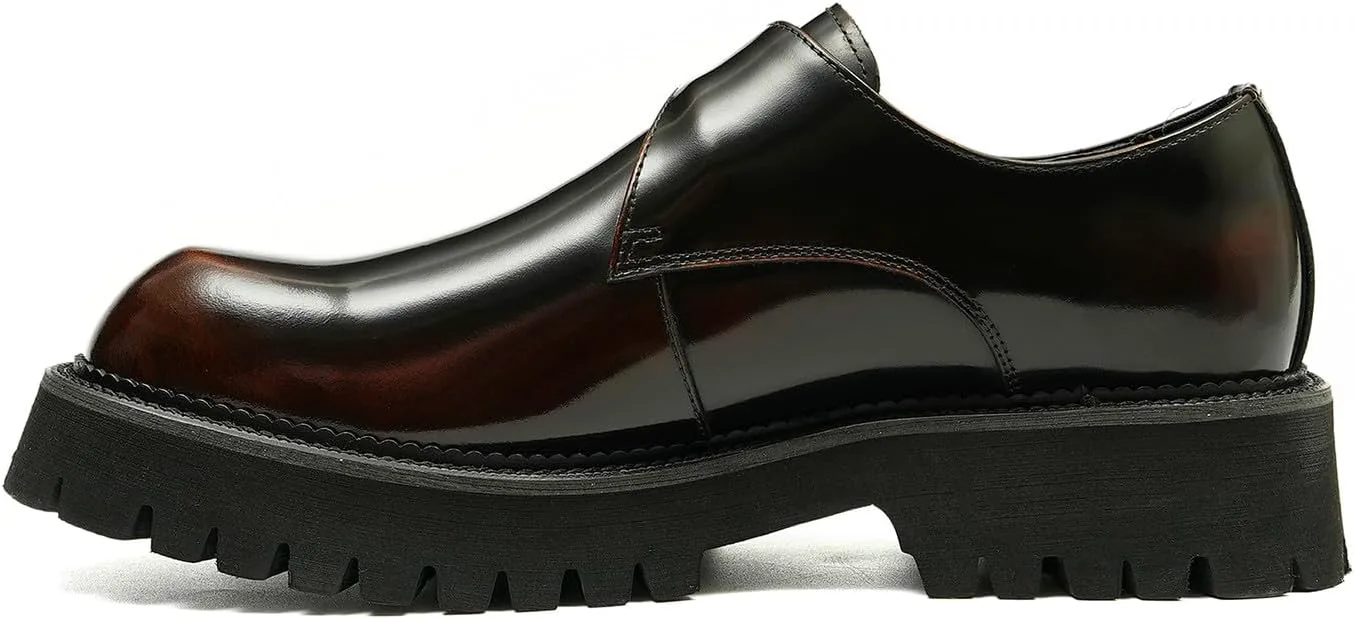 Мужские лоферы Santimon Loafers, формальные лакированные с пряжкой, модные лоферы для смокинга, свадьбы и делового стиля, повседневные мокасины, удобная обувь с толстой подошвой для ходьбы — фото 3