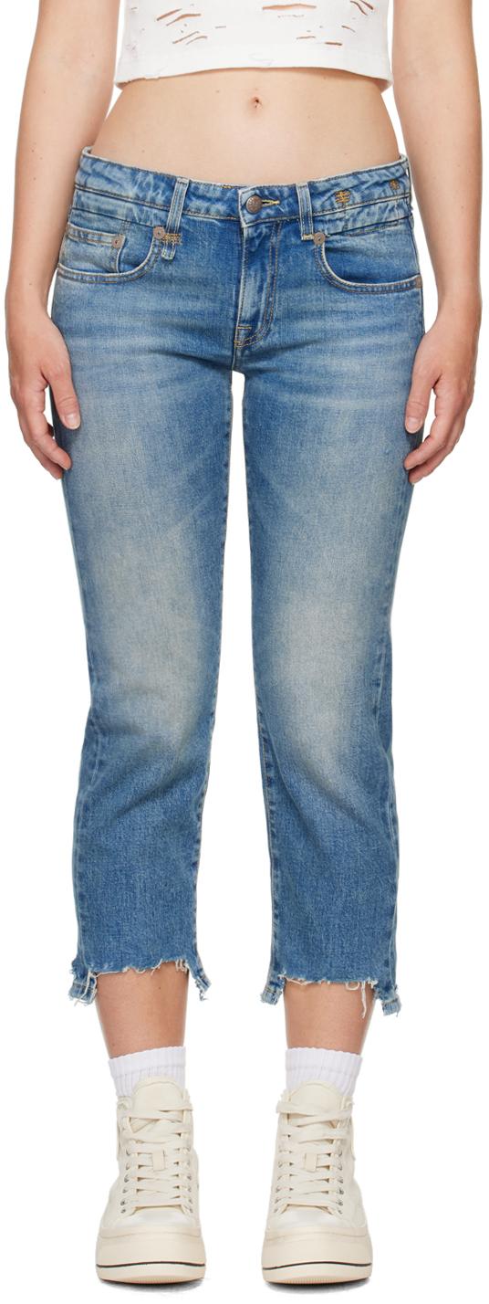 

Синие прямые джинсы для мальчиков R13, Jasper stretch