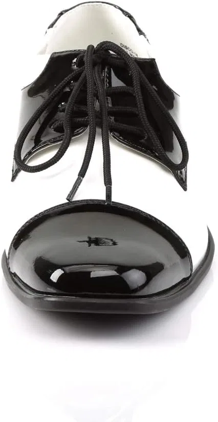 Мужские лакированные туфли Funtasma, Disco-18 Higher Heels, Black And White — фото 2