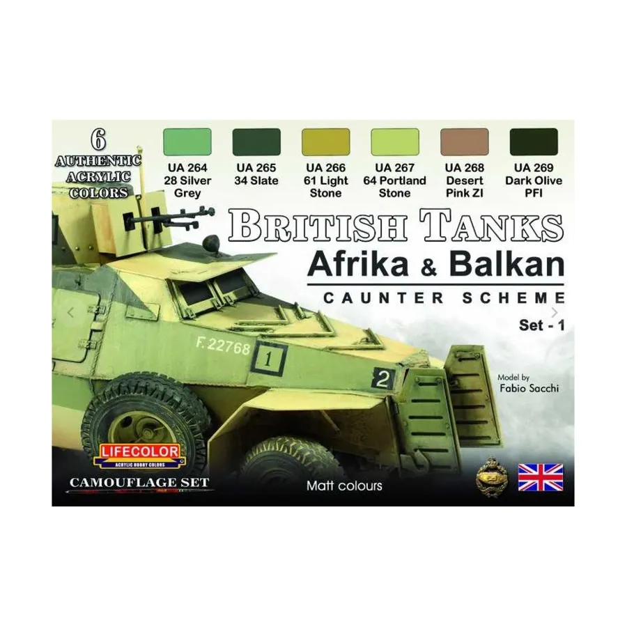 

Британские танки, набор №1, Tank & Vehicle Paint Sets (Lifecolor)