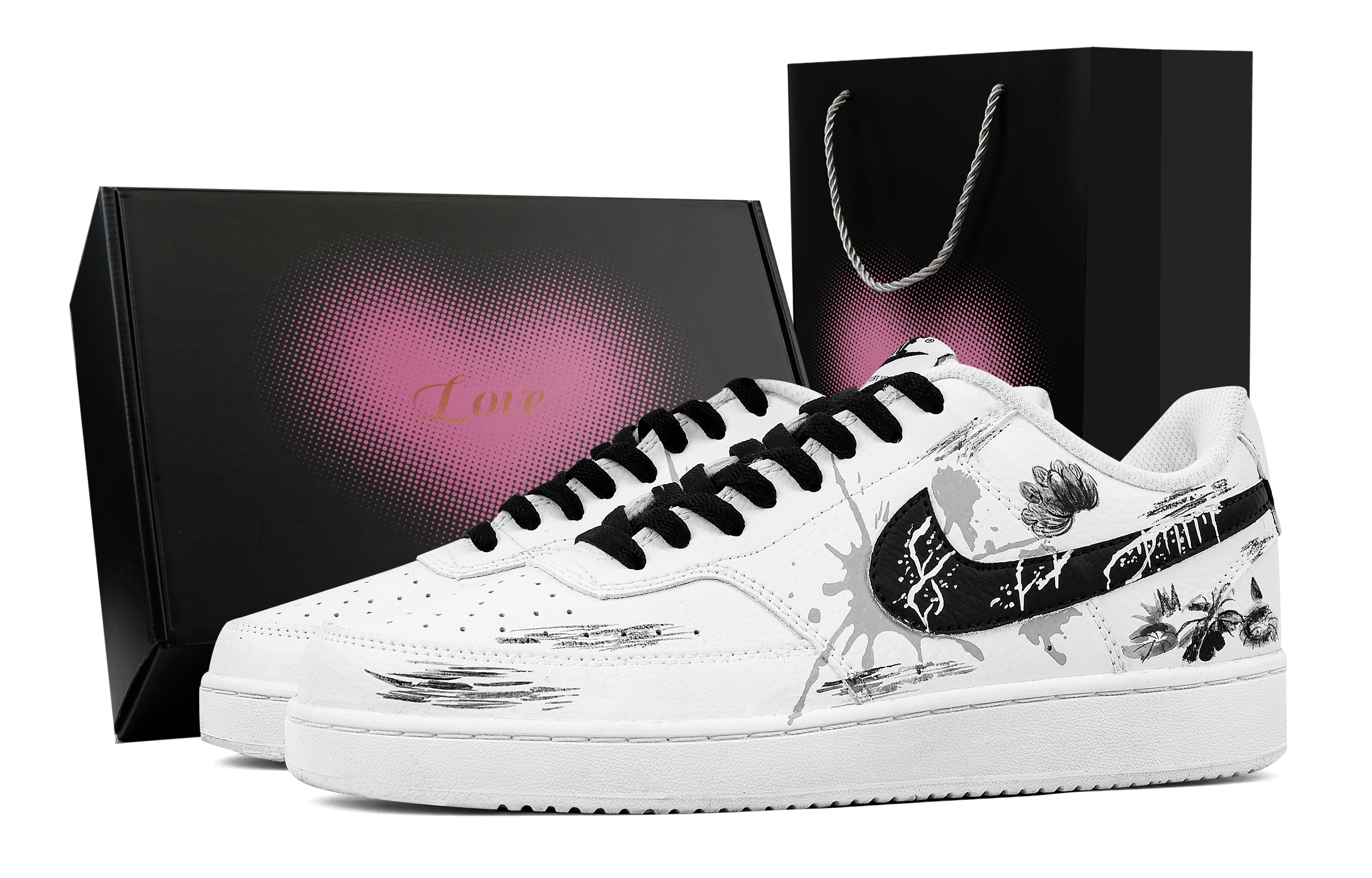 

Кроссовки для скейтборда Court Vision 1 Lotus Returns, низкие, мужские, черные Nike, Black