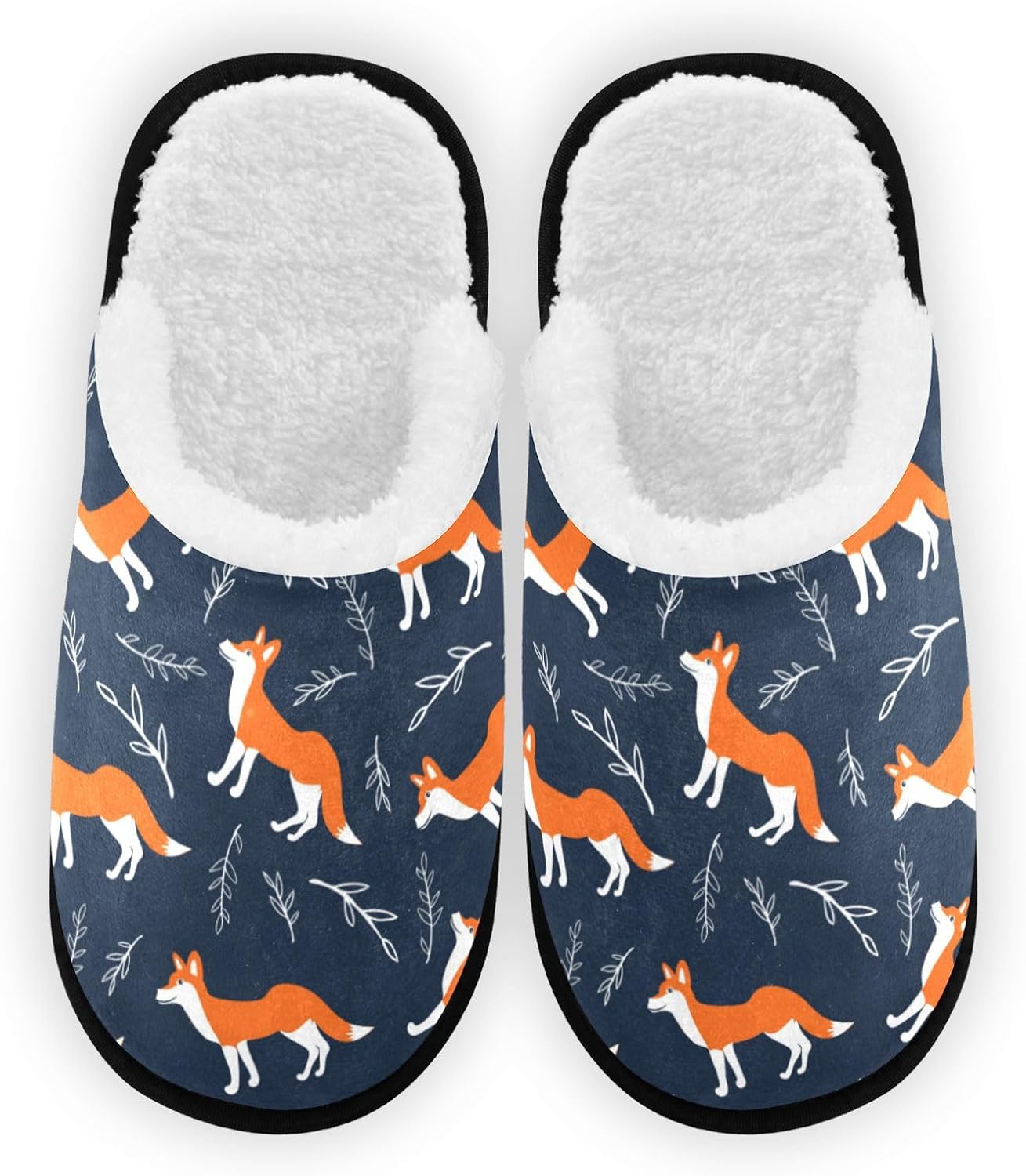 

Тапочки для женщин и мужчин, домашние тапочки с мемори-пенной стелькой, нескользящие для улицы и дома, зимние тапочки для спальни Glaphy, Fox