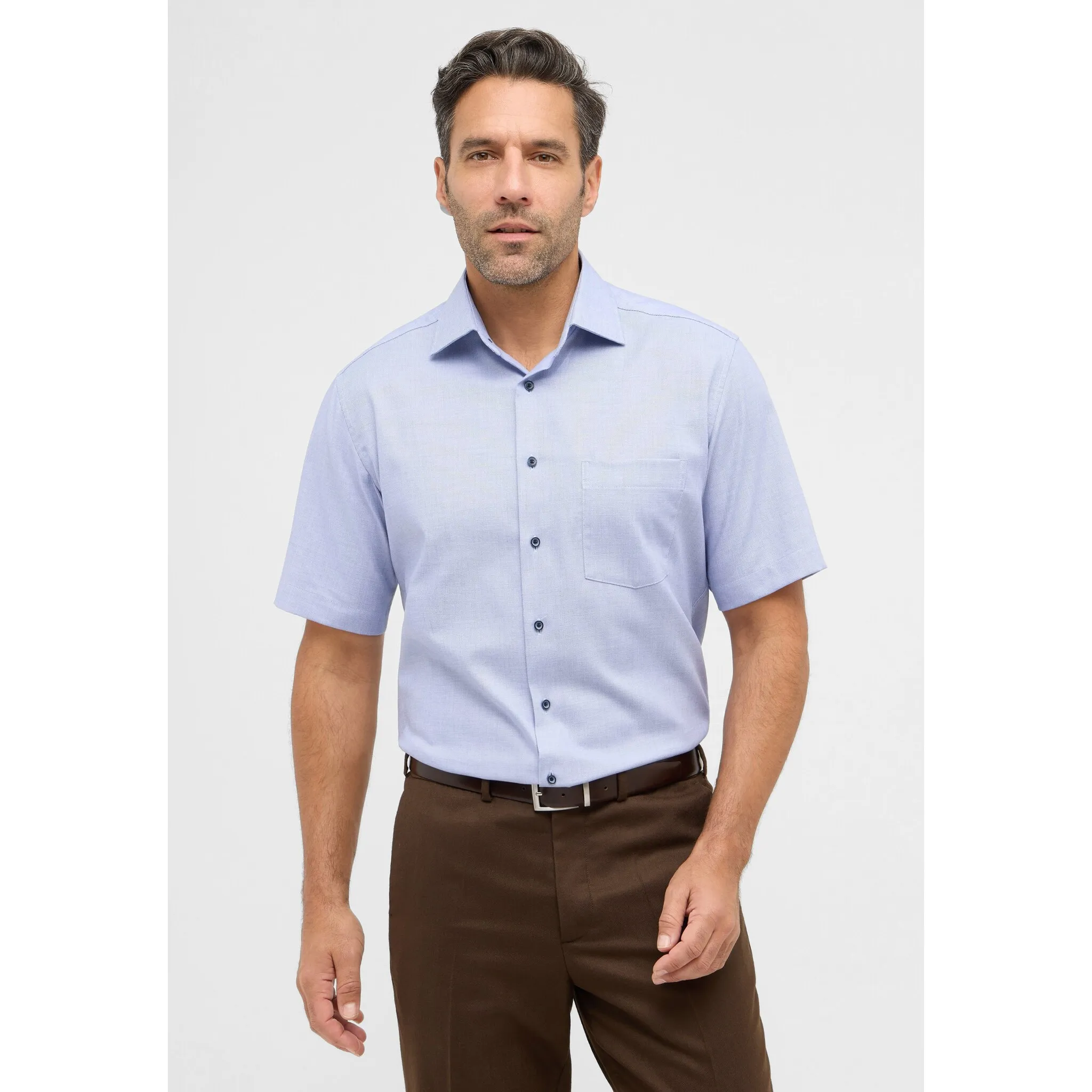 

Рубашка Eterna с короткими рукавами "MODERN FIT", синий