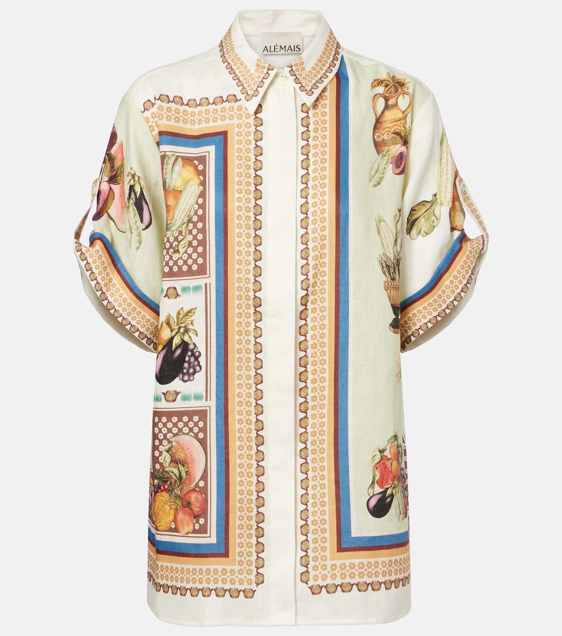 

Льняная рубашка с принтом Mercado Alémais, разноцветный