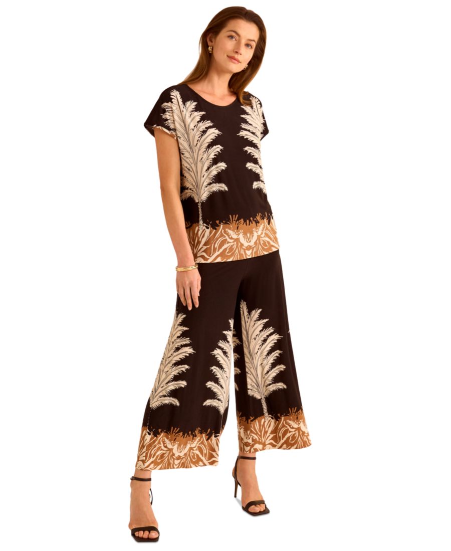 

Женская блузка-кафтан с круглым вырезом Vince Camuto, Rich Black