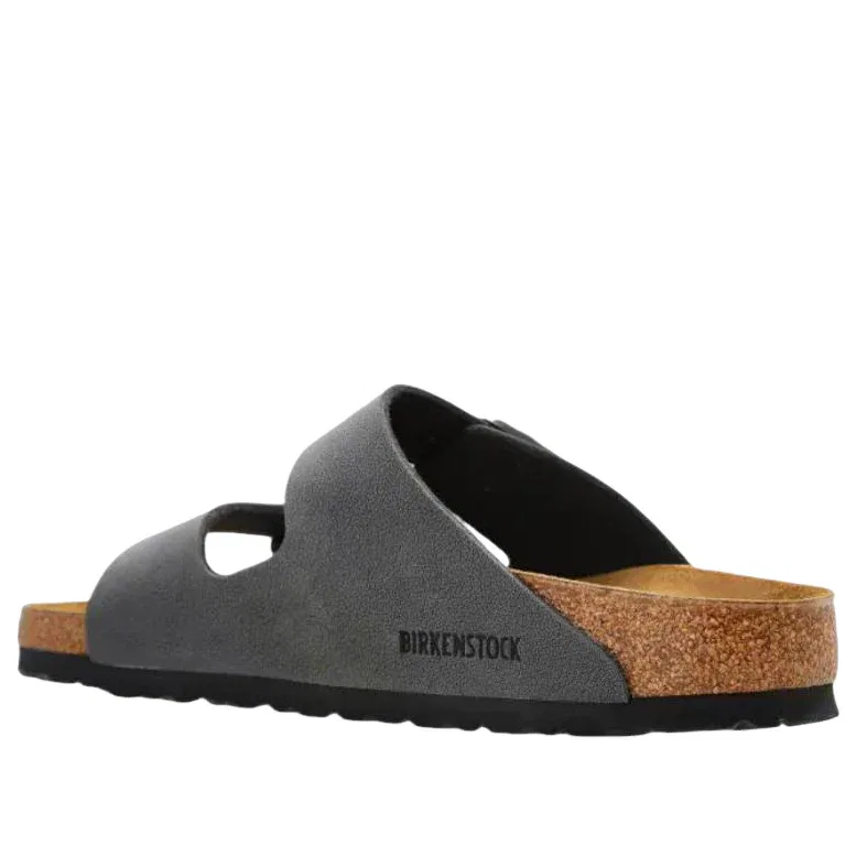 Шлепанцы Birkenstock Arizona Birkibuc 'Velvet Gray Black Buckles' 1032023, серый — фото 4