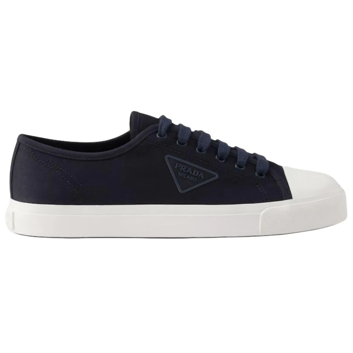 PRADA Кеды low top canvas мужские marine blue — фото 3