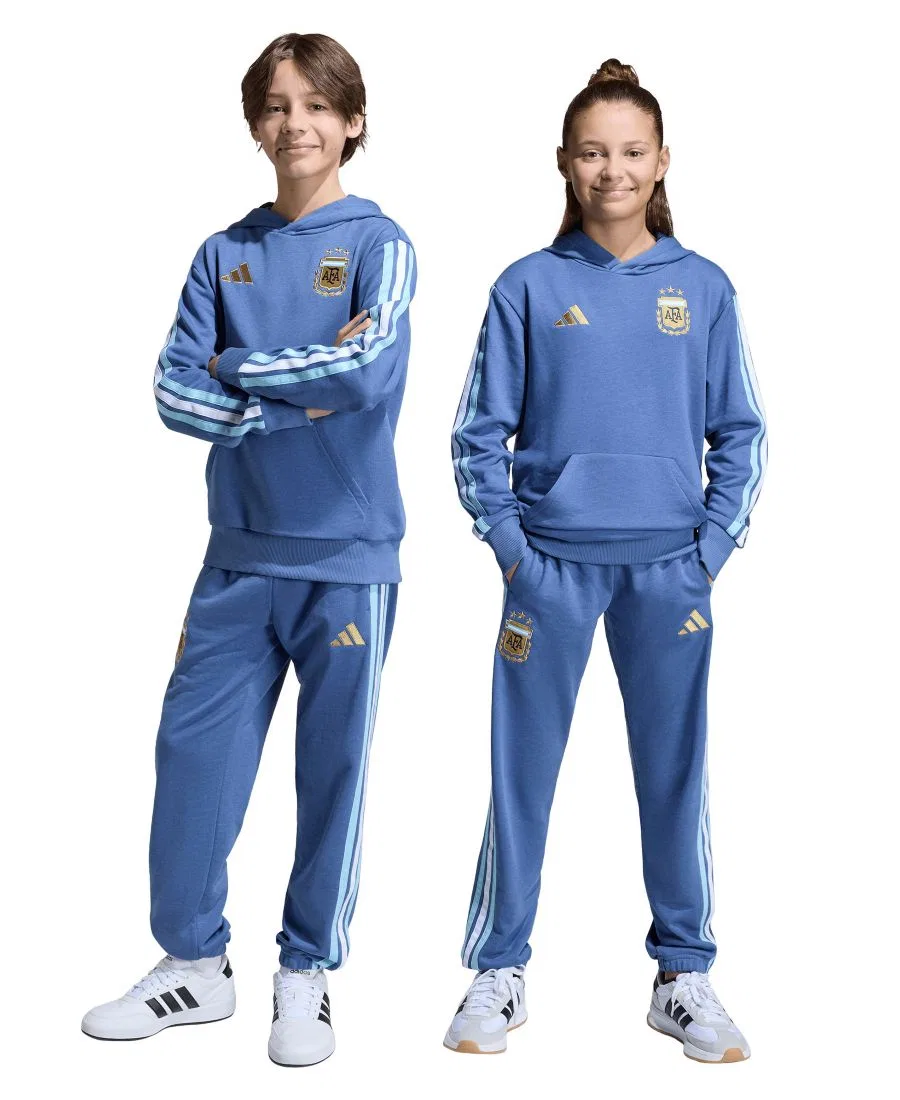 Брюки стандартного кроя Argentina DNA для мальчиков и девочек постарше Adidas, синий — фото 4