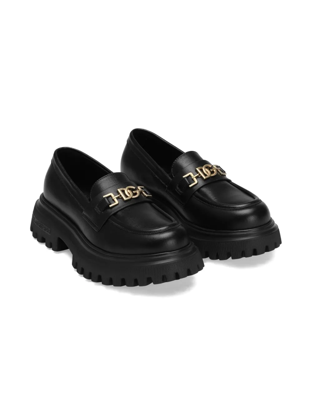 Лоферы на массивной подошве Dolce & Gabbana Kids, черный — фото 3