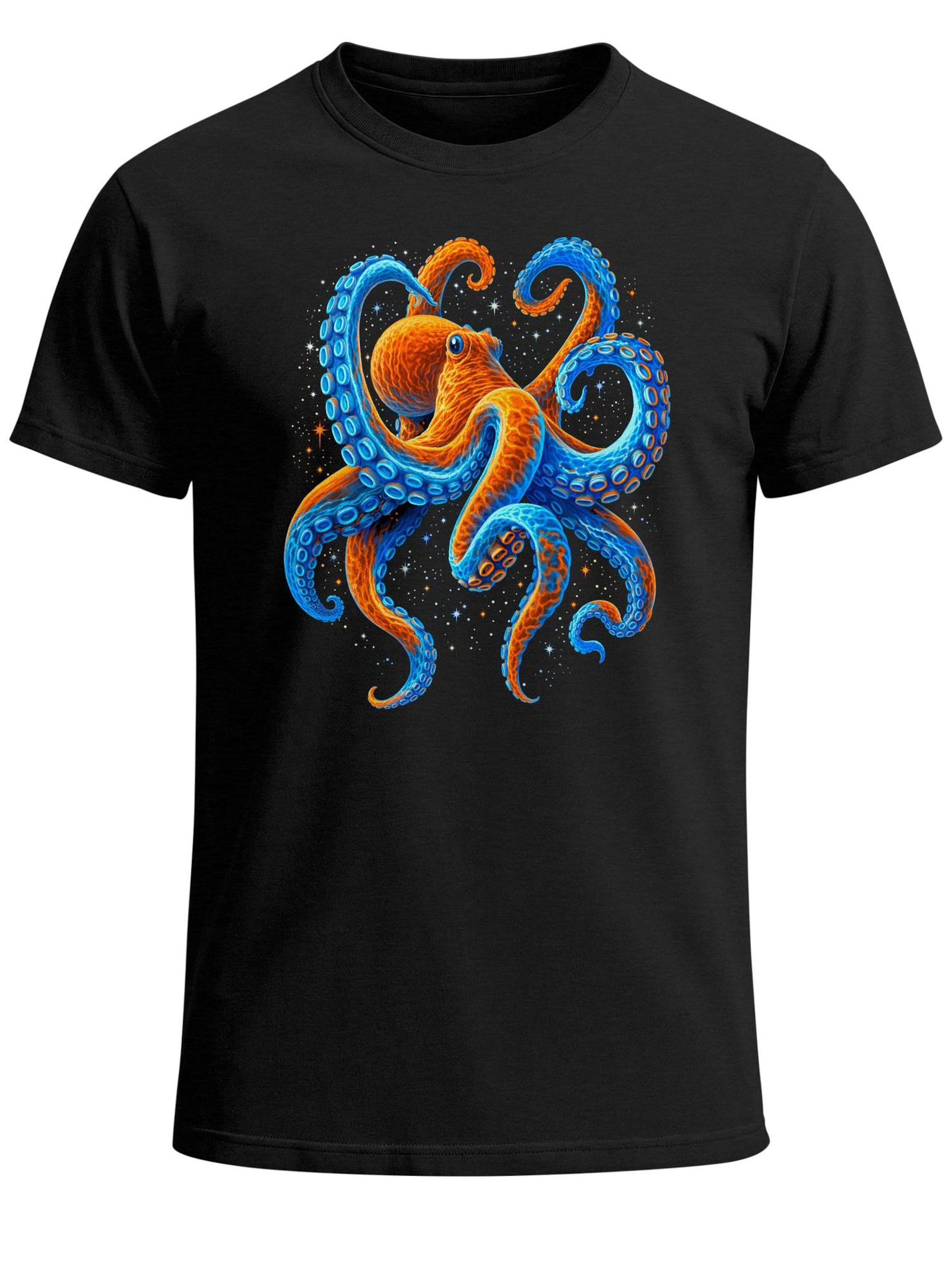 

Neverless Футболка 'Tintenfisch' в черном цвете