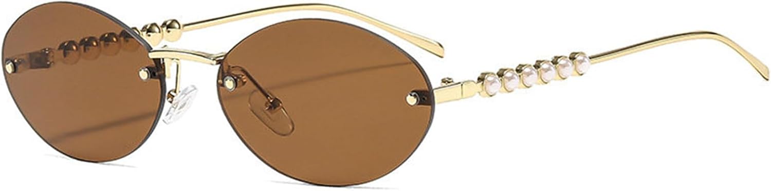 

Солнцезащитные очки Willochra Retro Small Oval для женщин, 90-е, конфетные цвета, винтажные жемчужные солнцезащитные очки для мужчин, металлическая оправа, очки UV400, C3