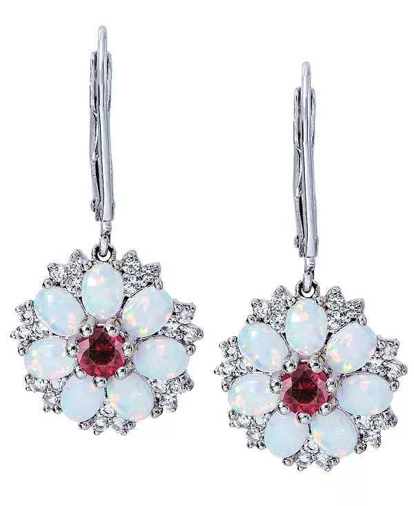 

Женские серьги-цветы из стерлингового серебра Macy'S, multi-gemstone