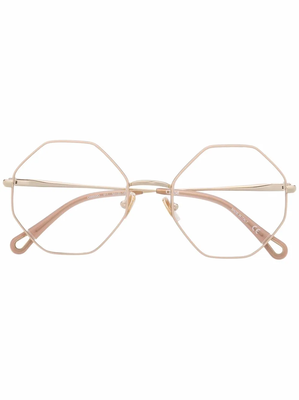 

Очки в геометричной оправе Chloé Eyewear, золотой