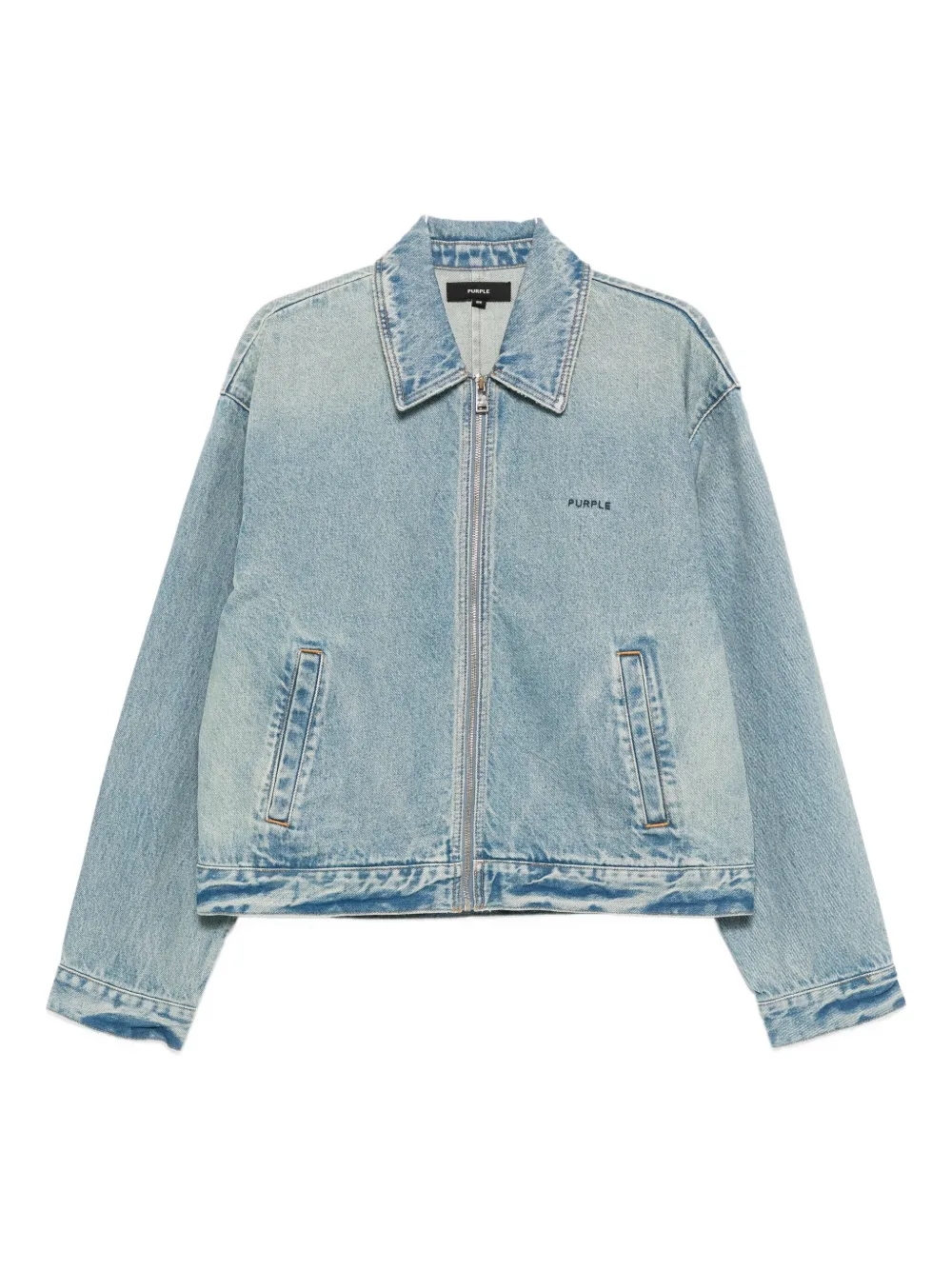 

Джинсовая куртка на молнии Purple Brand, синий