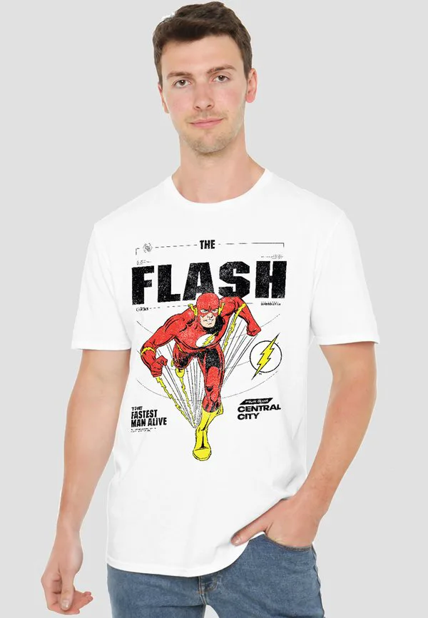 

Футболка с принтом «самый быстрый человек на свете» Cotton Soul, White