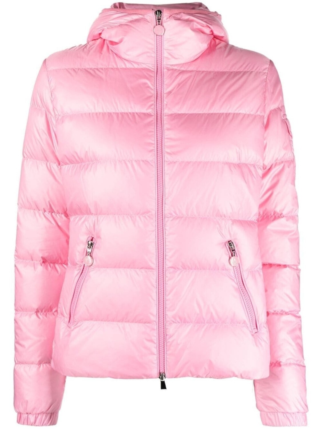 

Moncler пуховик с капюшоном, розовый