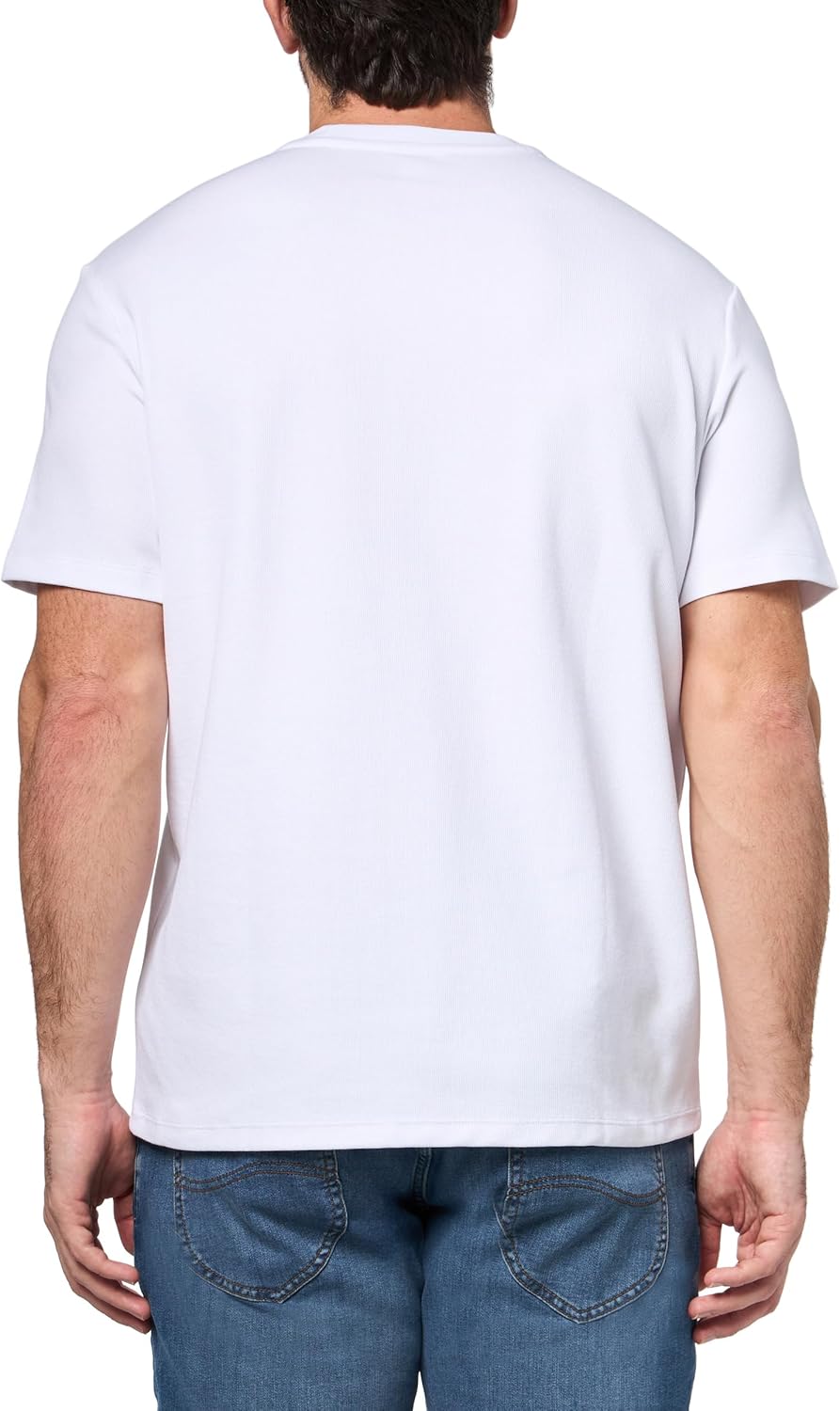 Мужская футболка Calvin Klein с микровафельным принтом и коротким рукавом, Brilliant White — фото 2