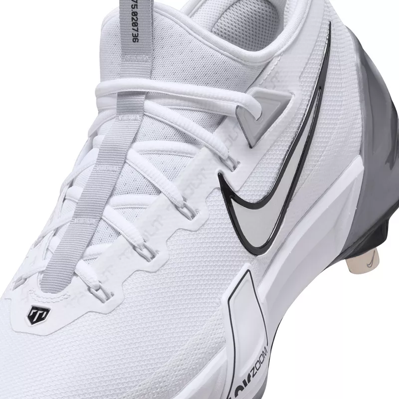 Мужские металлические бейсбольные бутсы Nike Force Zoom Trout 9 Elite, цвет White/Metallic Silver/Black — фото 4