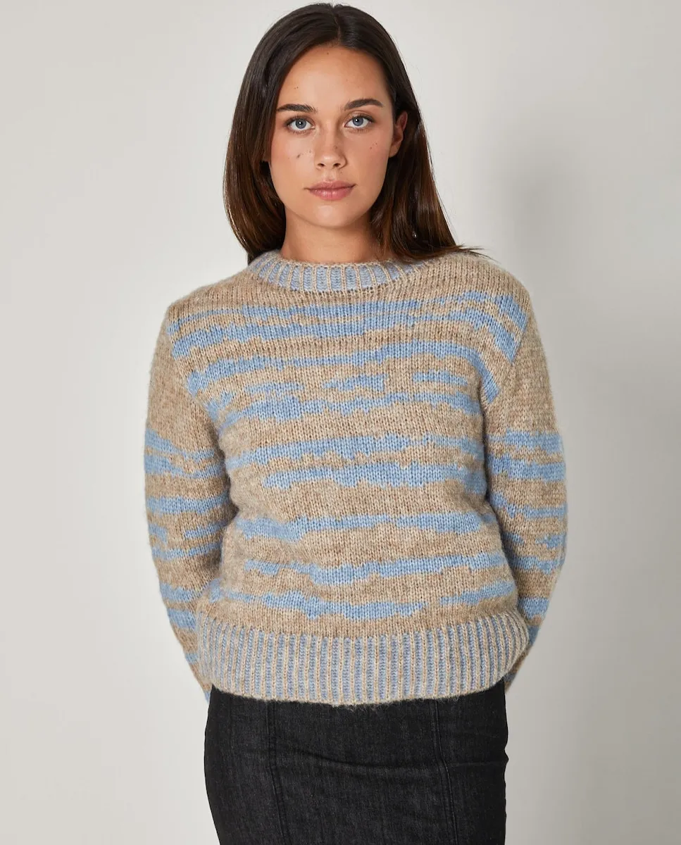 

Женский меланжевый джемпер с круглым вырезом Naëlle, многоцветный