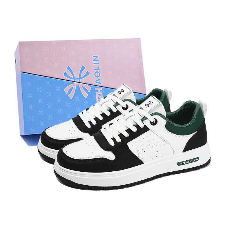 

Износостойкие низкие мужские кроссовки, увеличивающие рост YUZHAOLIN, White Black {Box}