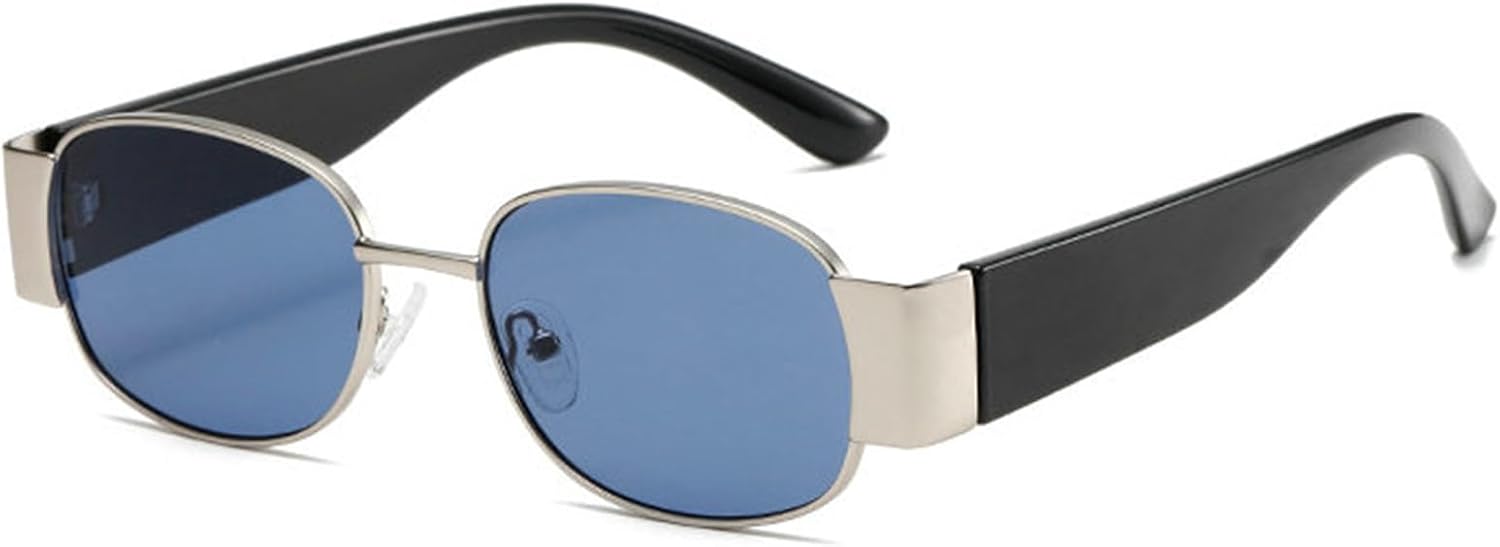 

Женские винтажные овальные солнцезащитные очки в стиле панк от Helena, модные градиентные зеркальные очки с защитой от УФ-излучения UV400, мужские двухцветные очки S68, C4