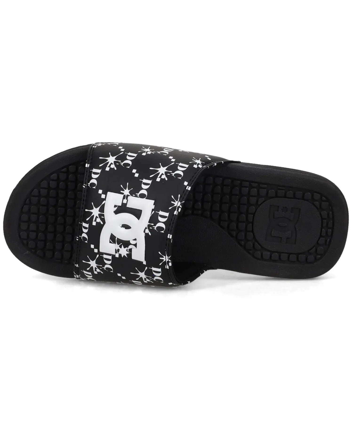 Мужские сланцы DC Shoes BOLSA с логотипом чёрно-белые — фото 4