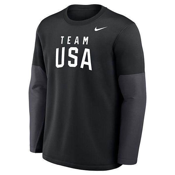 Мужская черная толстовка Team USA Coaches Therma-Fit с длинным рукавом Nike — фото 3