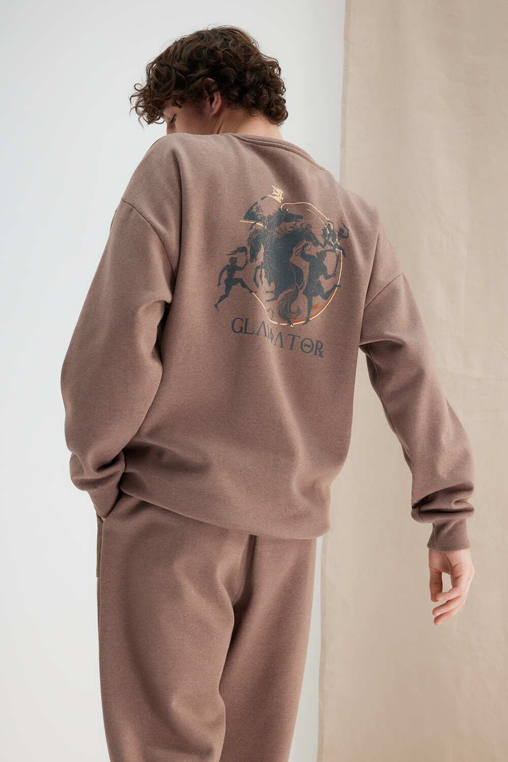 

Толстовка - Бежевый - Oversize Trendyol, бежевый