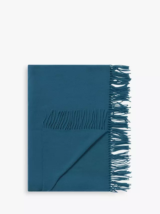 

Плед John Lewis Plain Merino Wool, цвет peacock