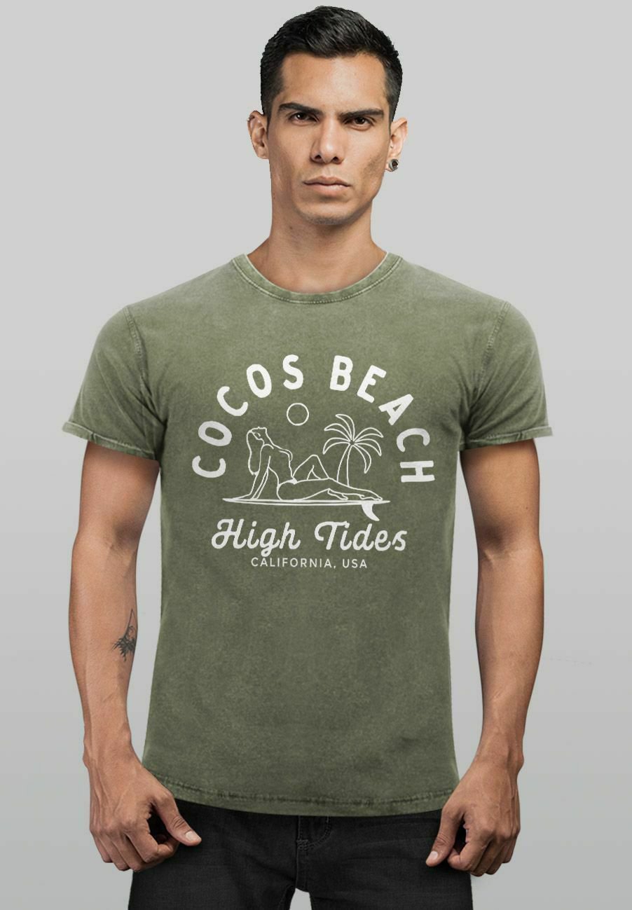 

Футболка с принтом COOLES ANGESAGTES VINTAGE LINE ART OUTLINE Neverless, оливковый