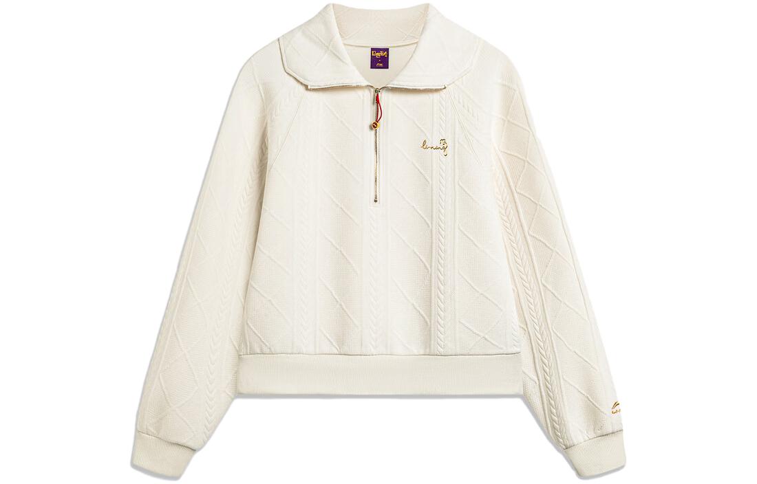 

LINING Sun Rising Gold Collection Sports Trendy Collection Свитшот Женский Ecru, Бежевый, LINING Sun Rising Gold Collection Sports Trendy Collection Свитшот Женский Ecru