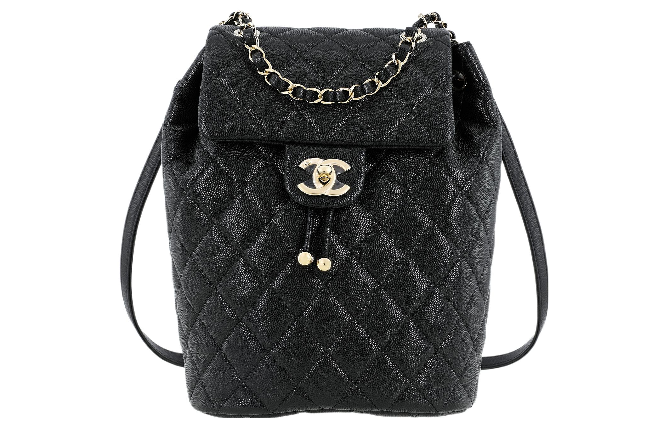 

CHANEL Женский черный рюкзак из коровьей кожи Зальцбург
