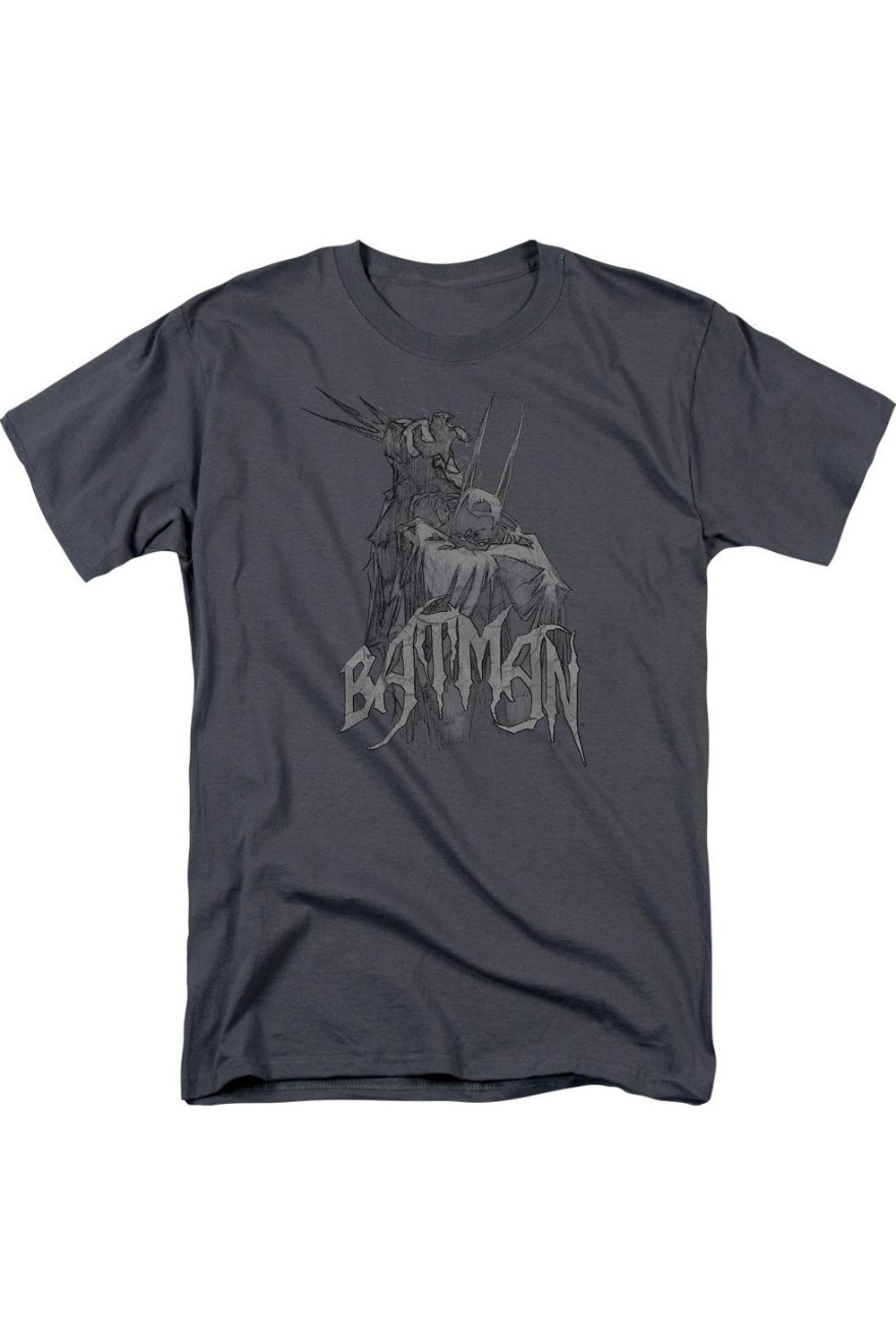 

Футболка / футболка для взрослых с коротким рукавом Batman Scary Right Hand Gildan, цвет charcoal