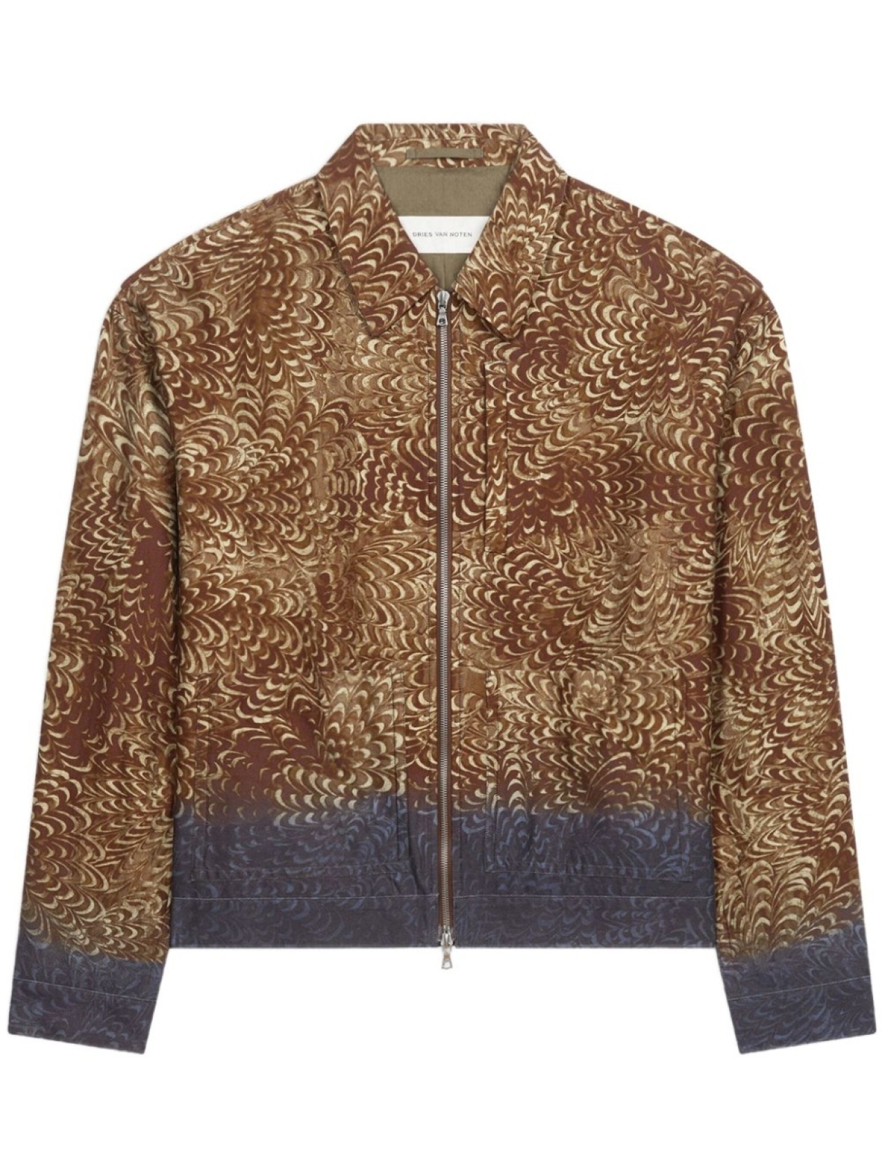 

DRIES VAN NOTEN бомбер с графичным принтом, коричневый