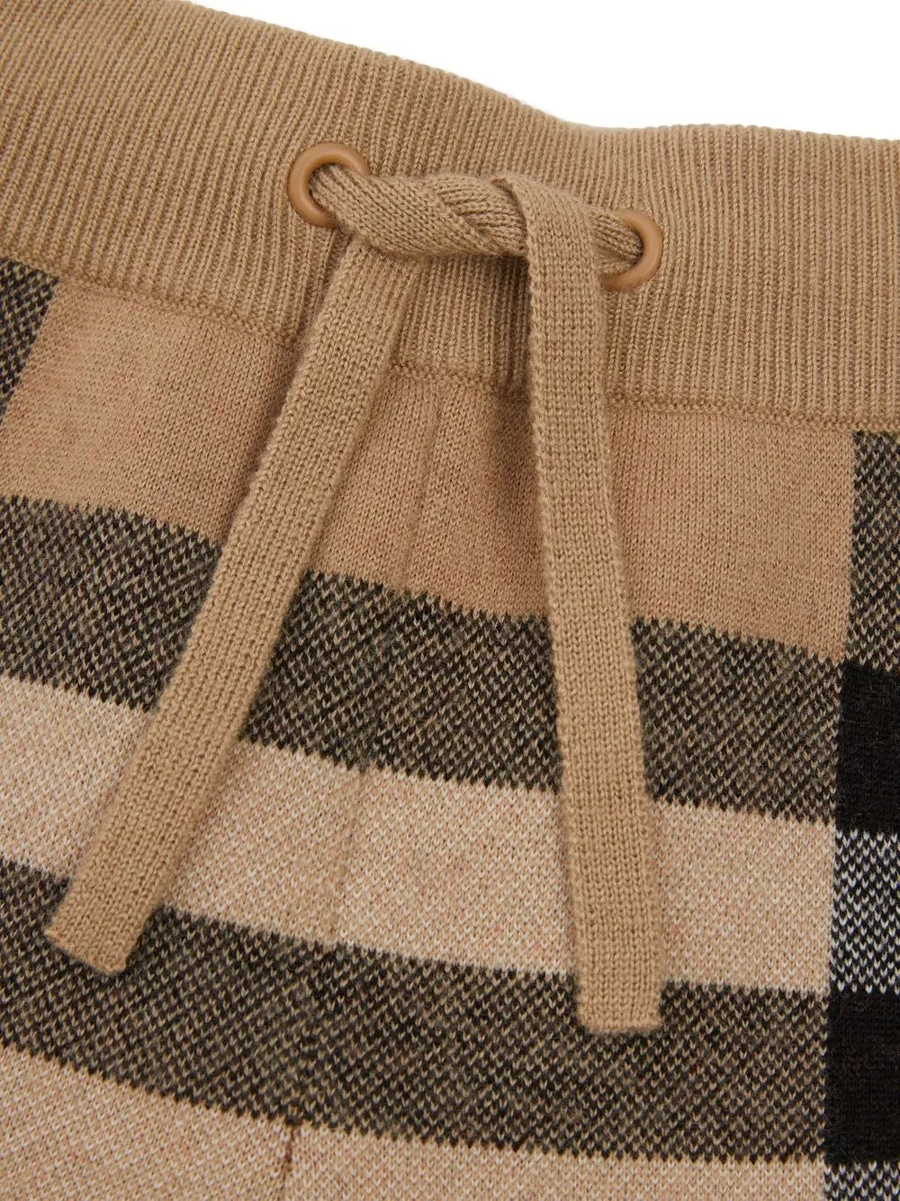 Проверьте тонкие трикотажные брюки Burberry Kids, коричневый — фото 4