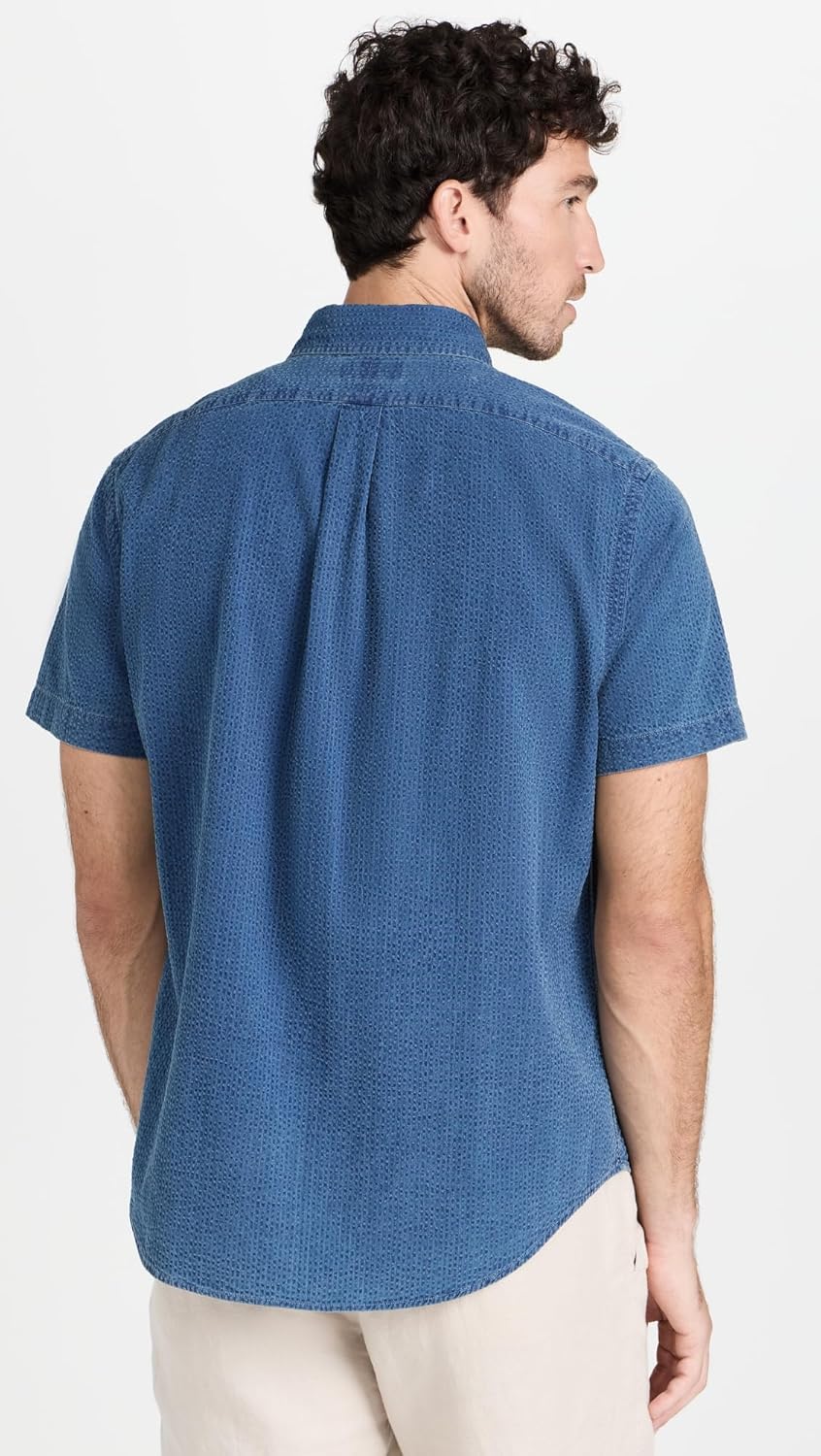 POLO RALPH LAUREN Мужская рубашка классического кроя из пике, Dark Indigo — фото 3