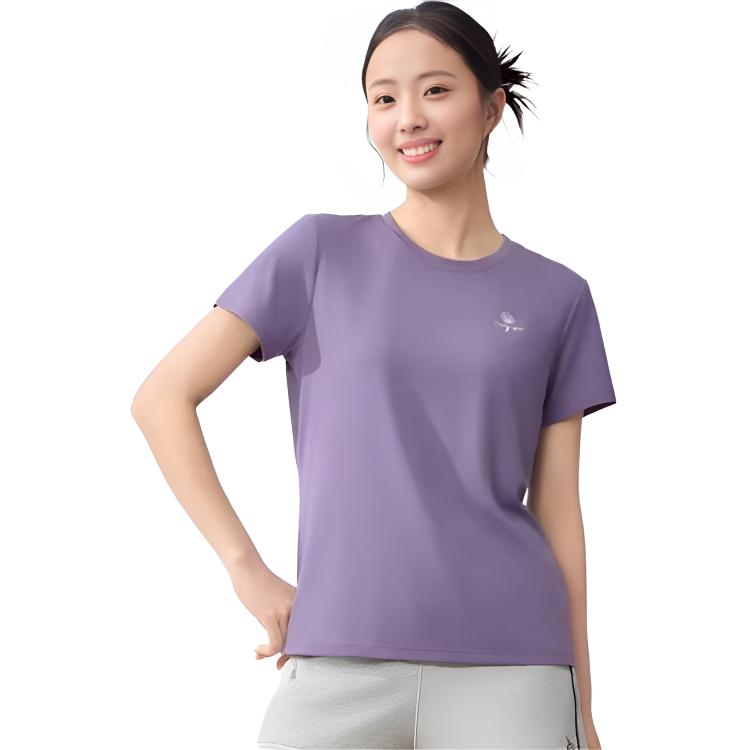 

361° Футболка Women's Wild Grape Purple Crew Neck тонкая прямая посадка, Фиолетовый, 361° Футболка Women's Wild Grape Purple Crew Neck тонкая прямая посадка
