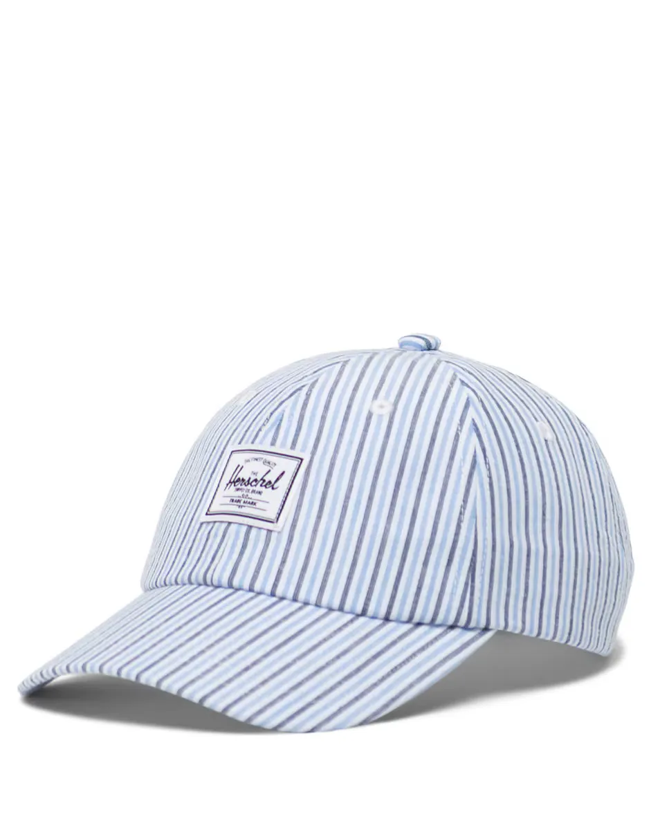 

Кепка унисекс из синей полосатой ткани Herschel, синий