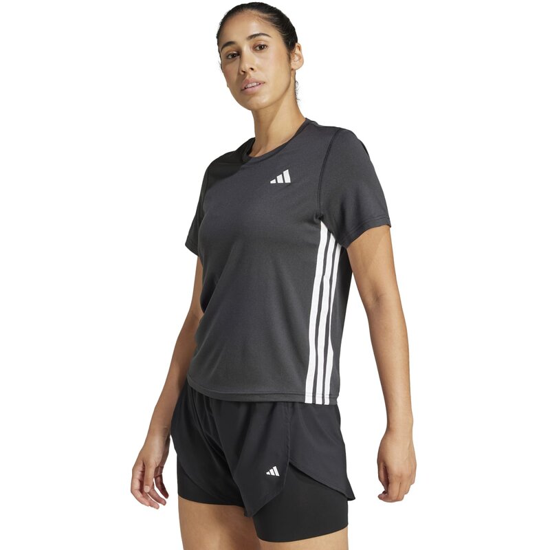 Тренировка с тремя полосками и базовыми вещами для тренировок Adidas, черный — фото 2