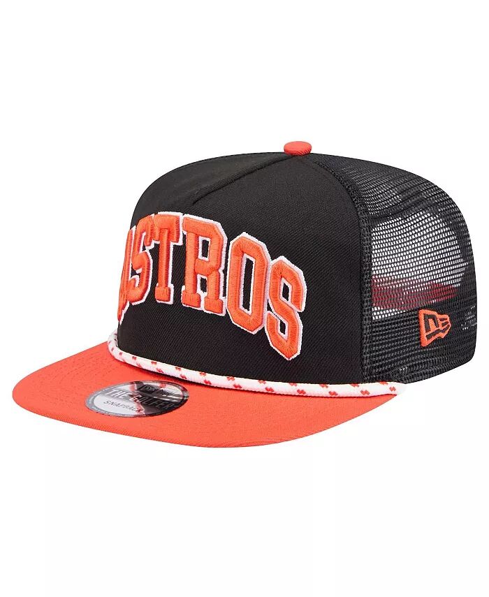 

Мужская черная кепка для гольфа Houston Astros Throwback Mesh back New Era