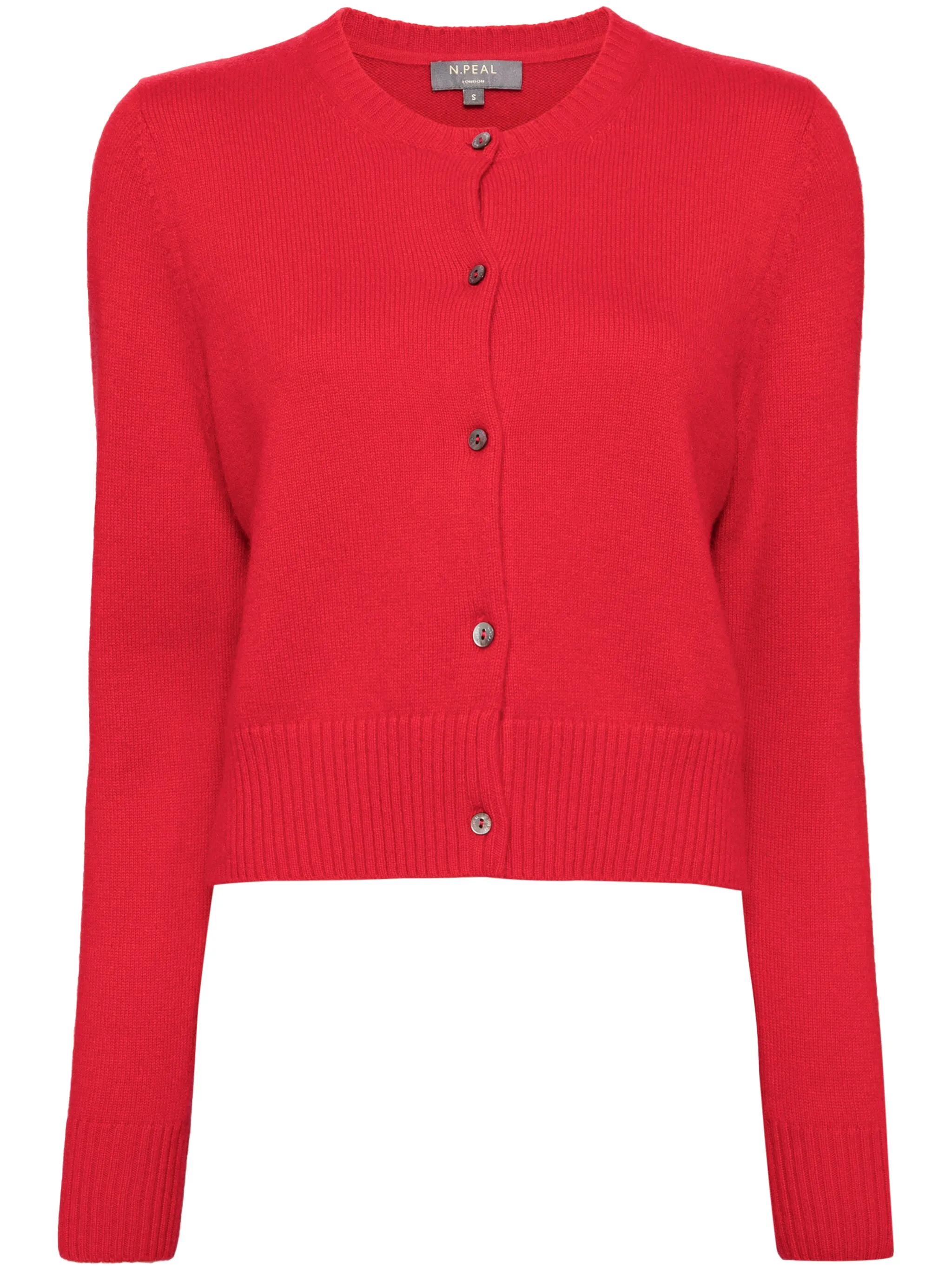 

Укороченный кашемировый кардиган N.Peal, красный