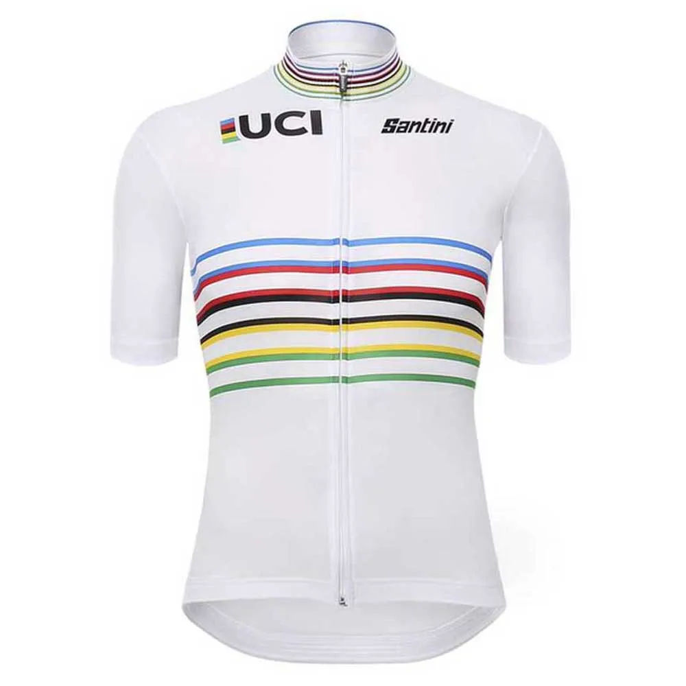 

Джерси Santini UCI Official World Champion Master short sleeve, белый