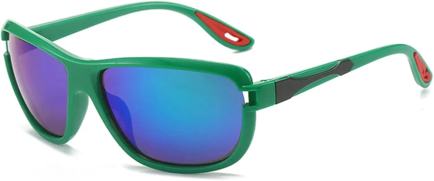 

Модные винтажные панк-солнцезащитные очки для женщин и мужчин, роскошные очки для активного отдыха, велоспорта, защита от УФ-излучения UV400 TKKTLLT, Green Green