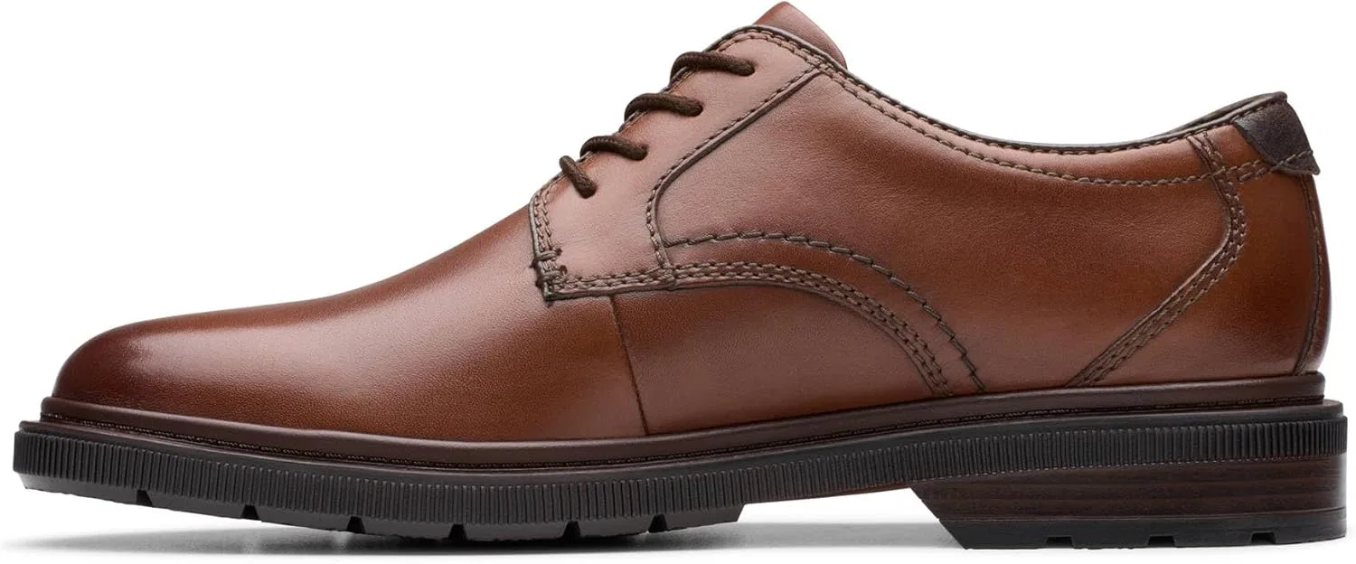 Мужские туфли Clarks Howard Over, Dark Tan Leather — фото 4