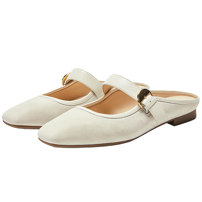 Домашние тапочки с запахом на носочке NINE WEST, экрю — фото 4