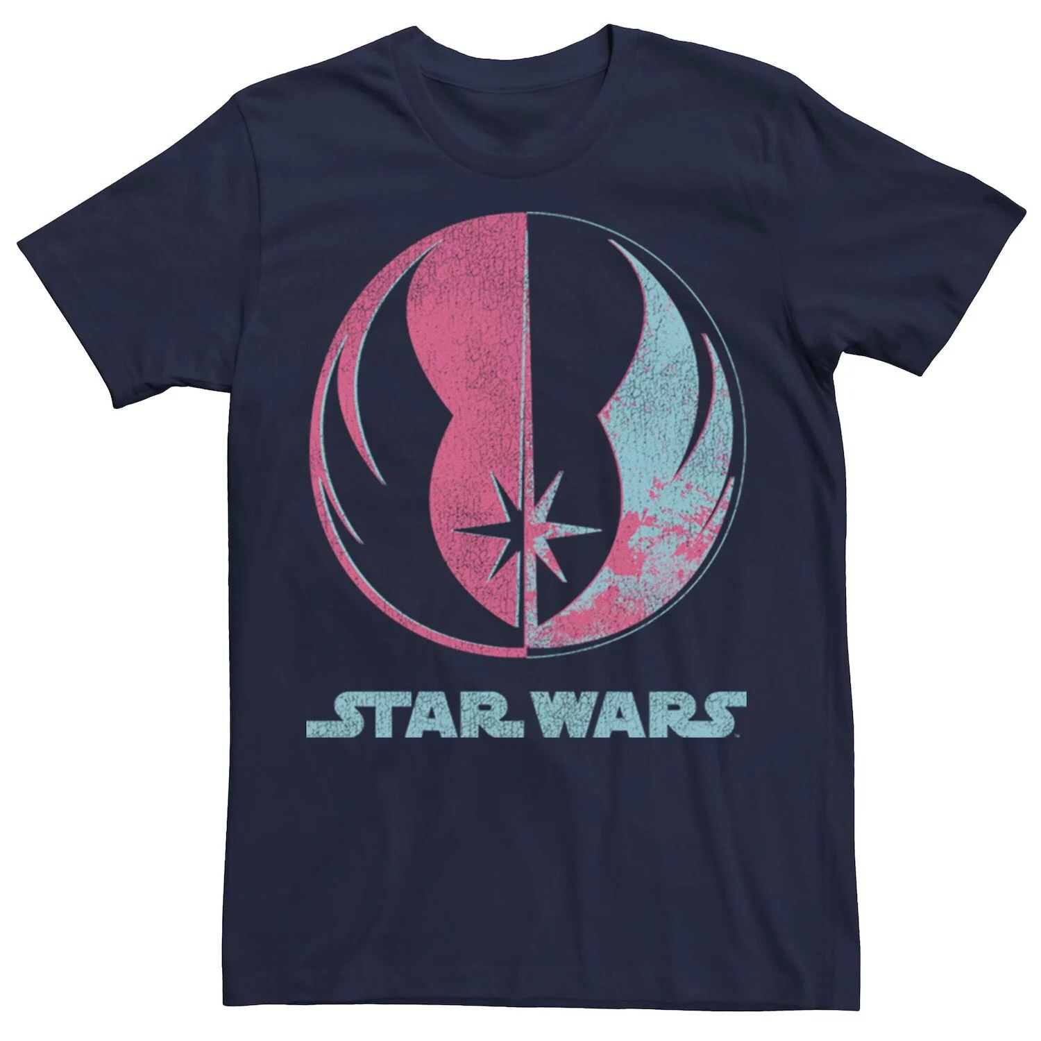 

Мужская футболка с разрезом и логотипом Jedi, Blue Star Wars, синий