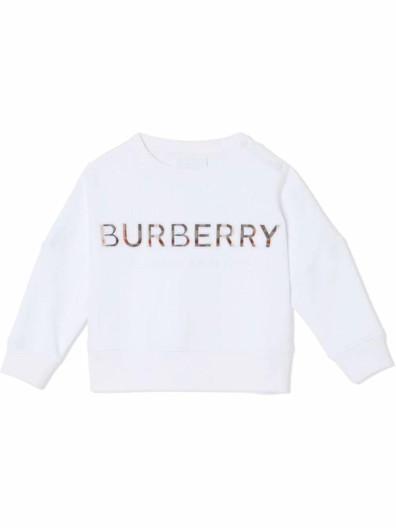 

Burberry Kids толстовка с вышитым логотипом, белый