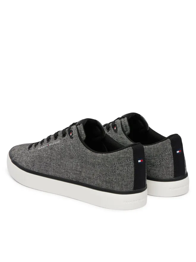 Tommy Hilfiger Тканевые кроссовки Th Hi Vulc Core Low Chambray FM0FM05818 серые — фото 3