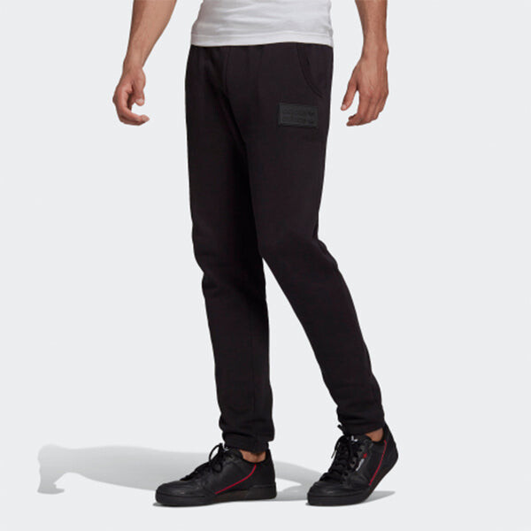 Спортивные штаны adidas originals SSilicon Swpant Solid Color Casual Bundle Feet Sports Long Pants Black, черный — фото 2