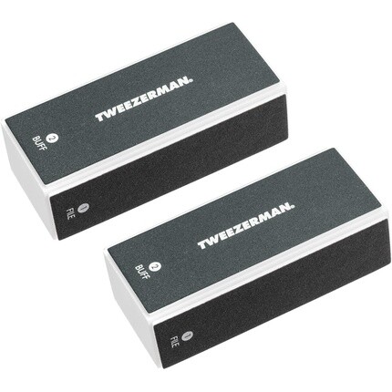 

Блок для полировки ногтей Tweezerman 4-сторонние блоки для полировки ногтей для подпиливания, полировки, разглаживания и придания блеска ногтям в домашних условиях — упаковка из 2 шт.